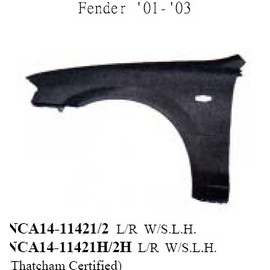 MAZDA 323 99-03 Крыло лев под повторитель 01-03